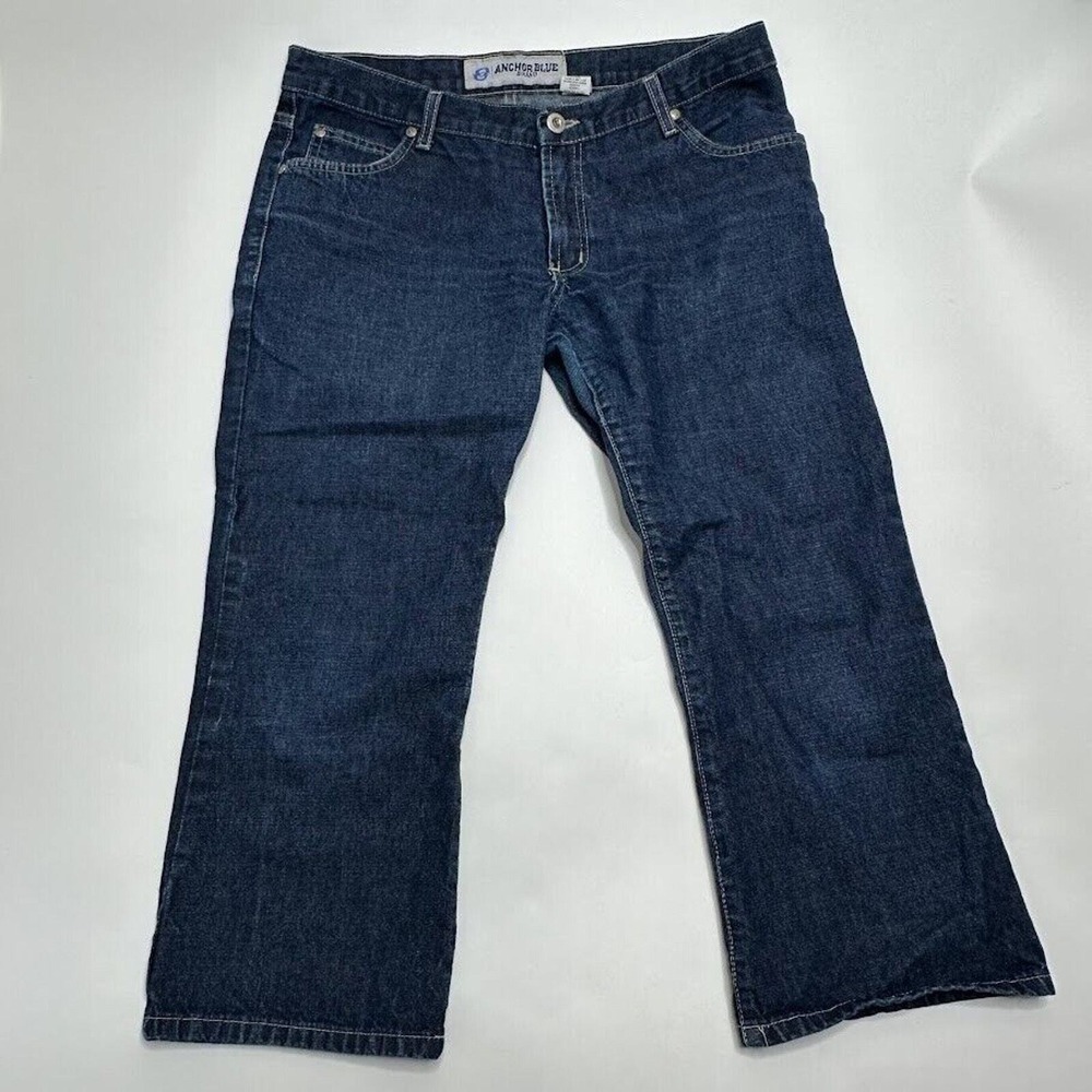 Vintage Anchor Blue Brand Womens Size 11 Capris Dark Wash Cotton‎ Denim